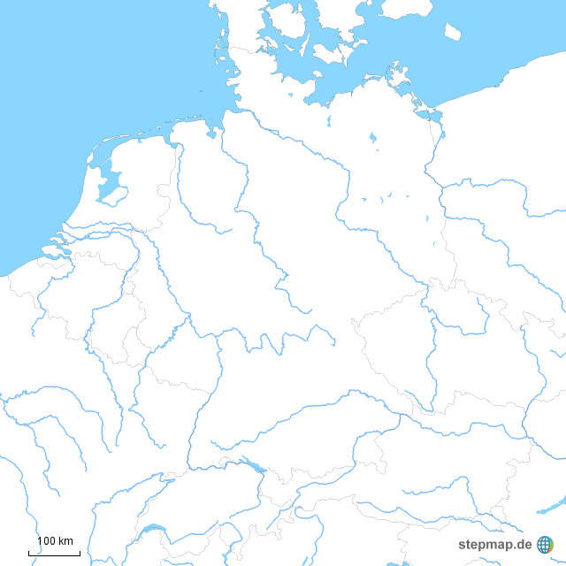 Stepmap - Deutschland Mit Flüssen - Landkarte Für Deutschland verwandt mit Deutschlandkarte Mit Flüssen