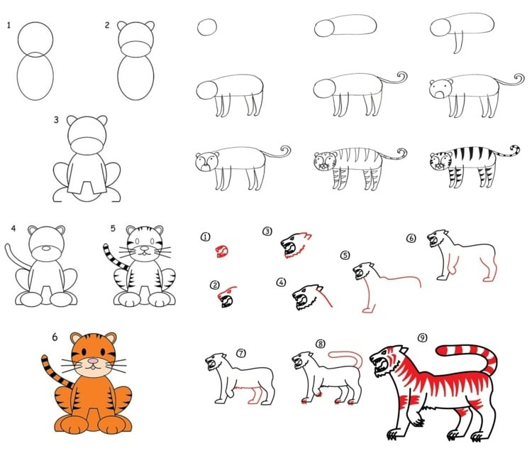 Tiere Malen Und Zeichnen - Einfache Anleitungen Für Kinder mit Tiere Zeichnen Vorlagen