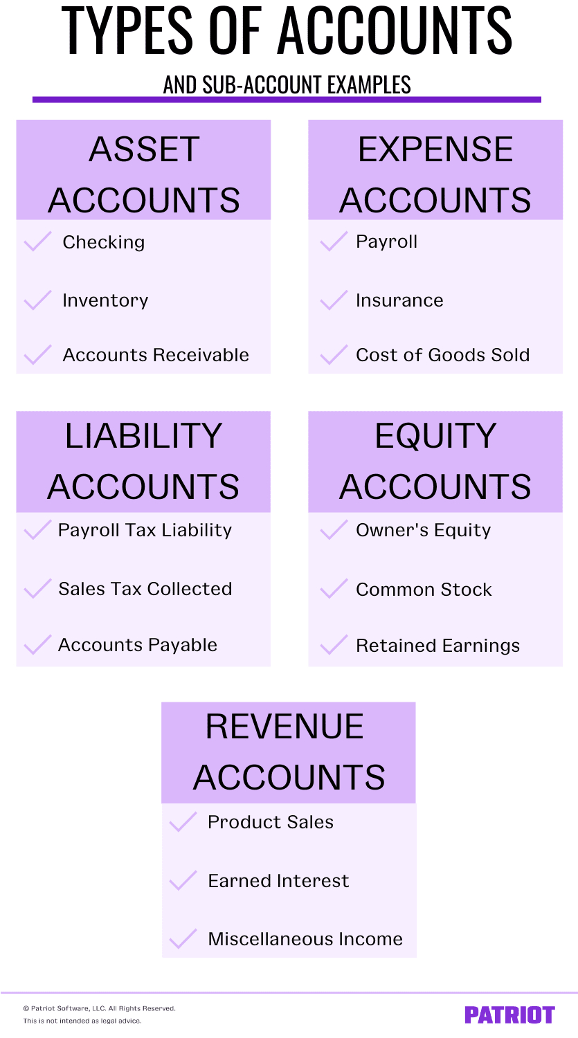 Types Of Accounts In Accounting  Assets, Expenses, Liabilities, &amp; More ganzes Privat Account Namen