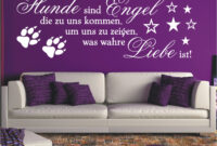 Wandtattoo Spruch Hunde Engel Wahre Liebe Sticker Wandaufkleber in Hunde Sprüche Weisheiten