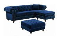 dark blue velvet sectional