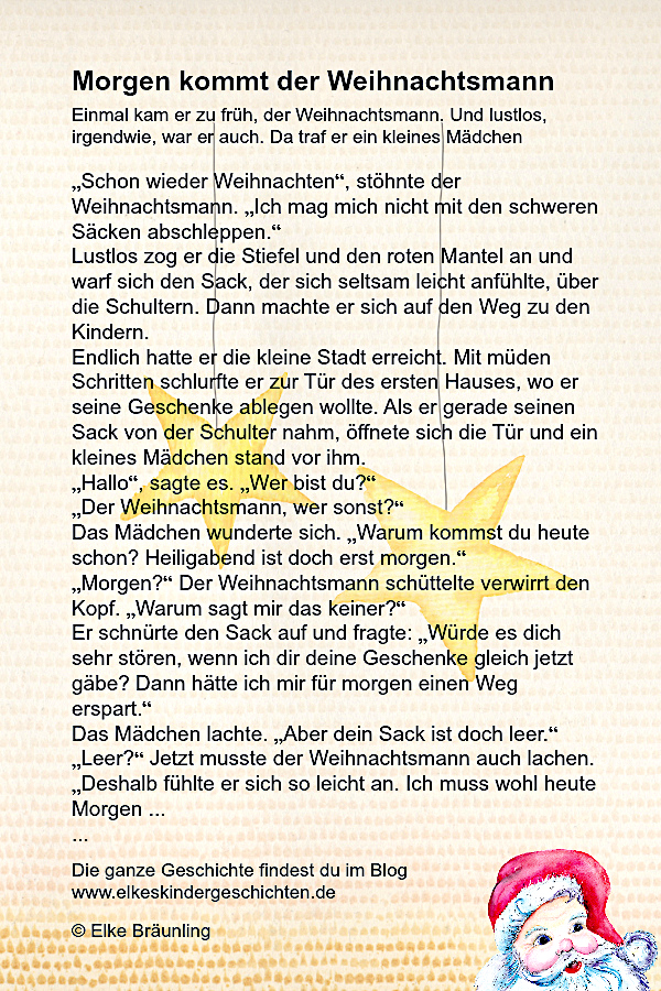 Morgen kommt der Weihnachtsmann