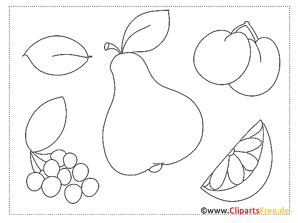 Ausmalbilder Kostenlos Obst Gemüse - Malvorlagen kinder