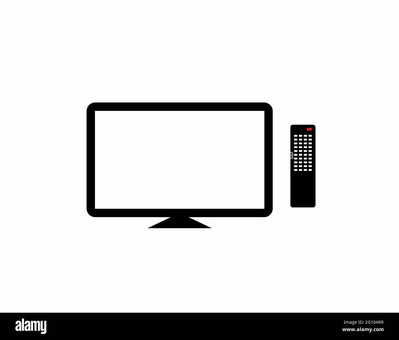 Black and white tv Stock Vector Images - Alamy