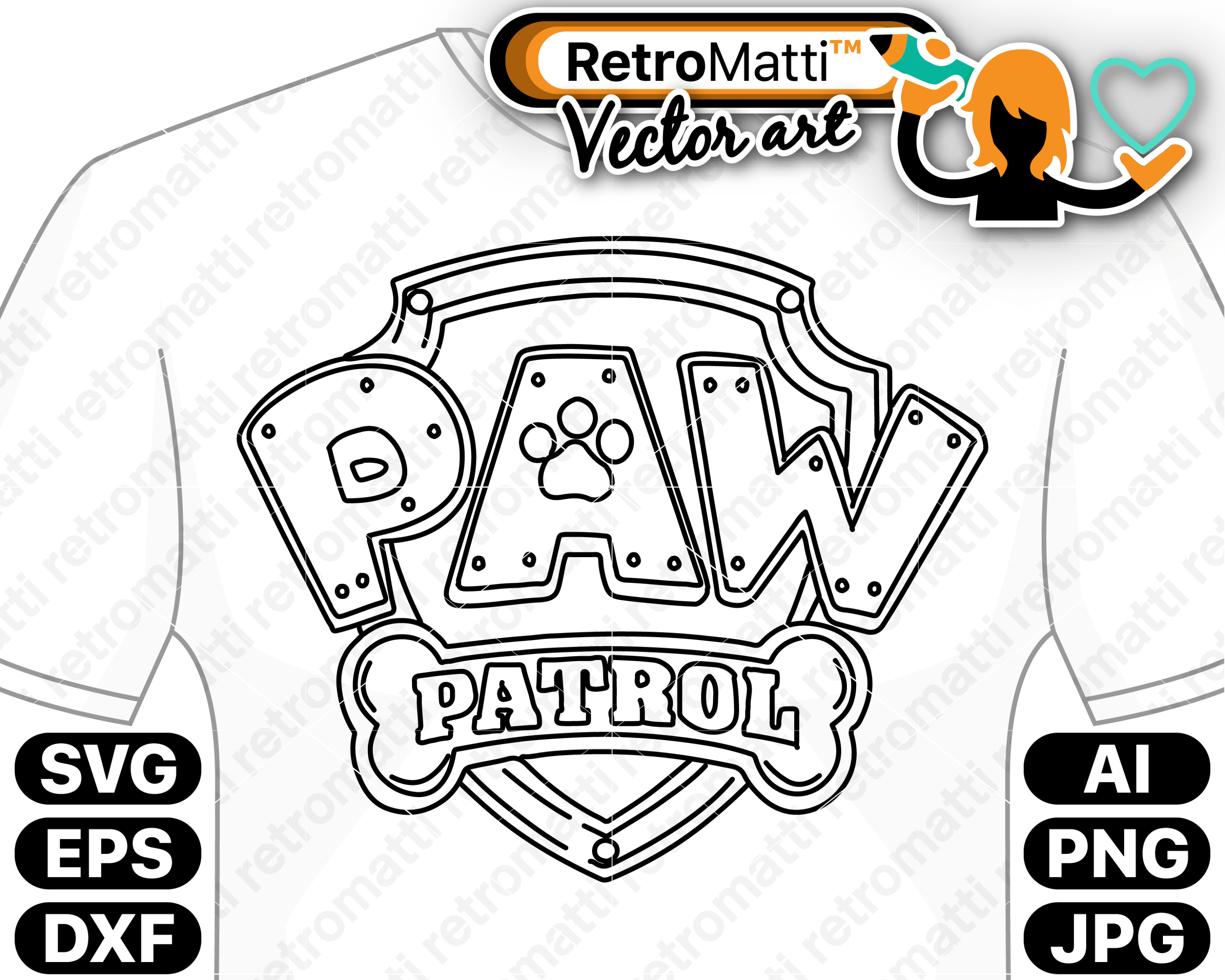 Paw Patrol SVG | retromatti made and designed in canada