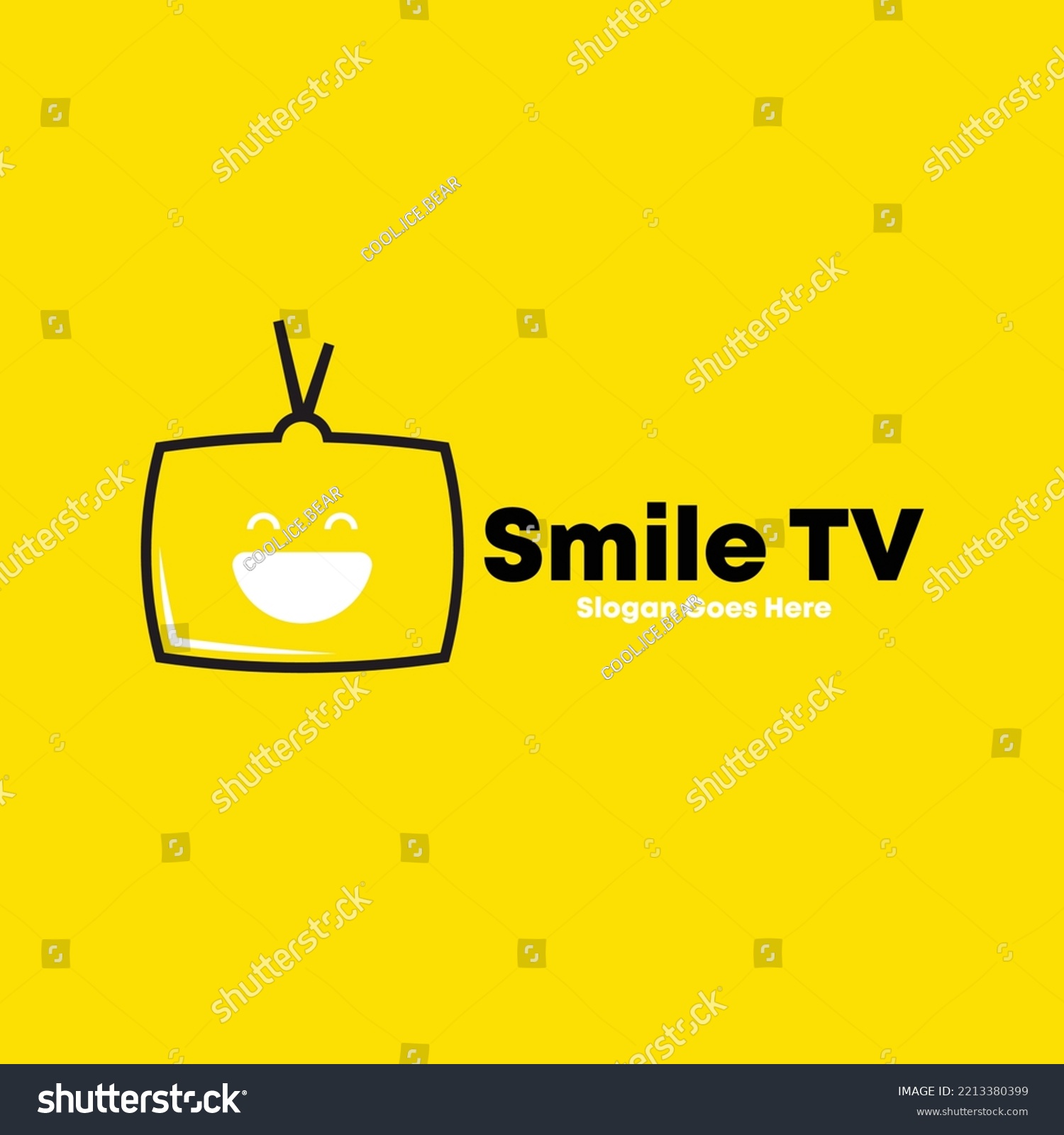 Simple Tv Logo Design Vector Television Stock Vector (Royalty Free