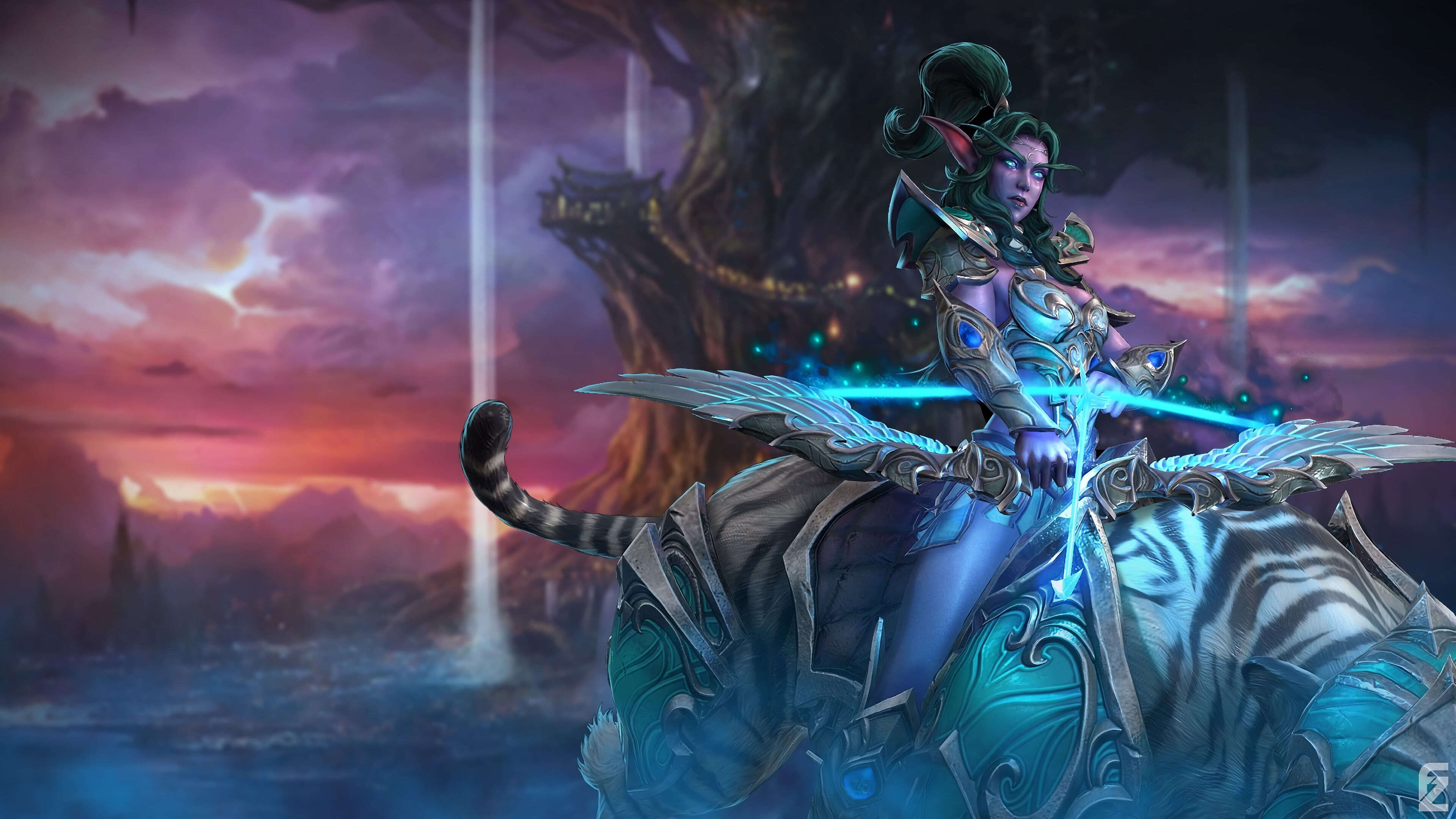 World Of Warcraft Tyrande Whisperwind UHD 4K Wallpaper | Pixelz