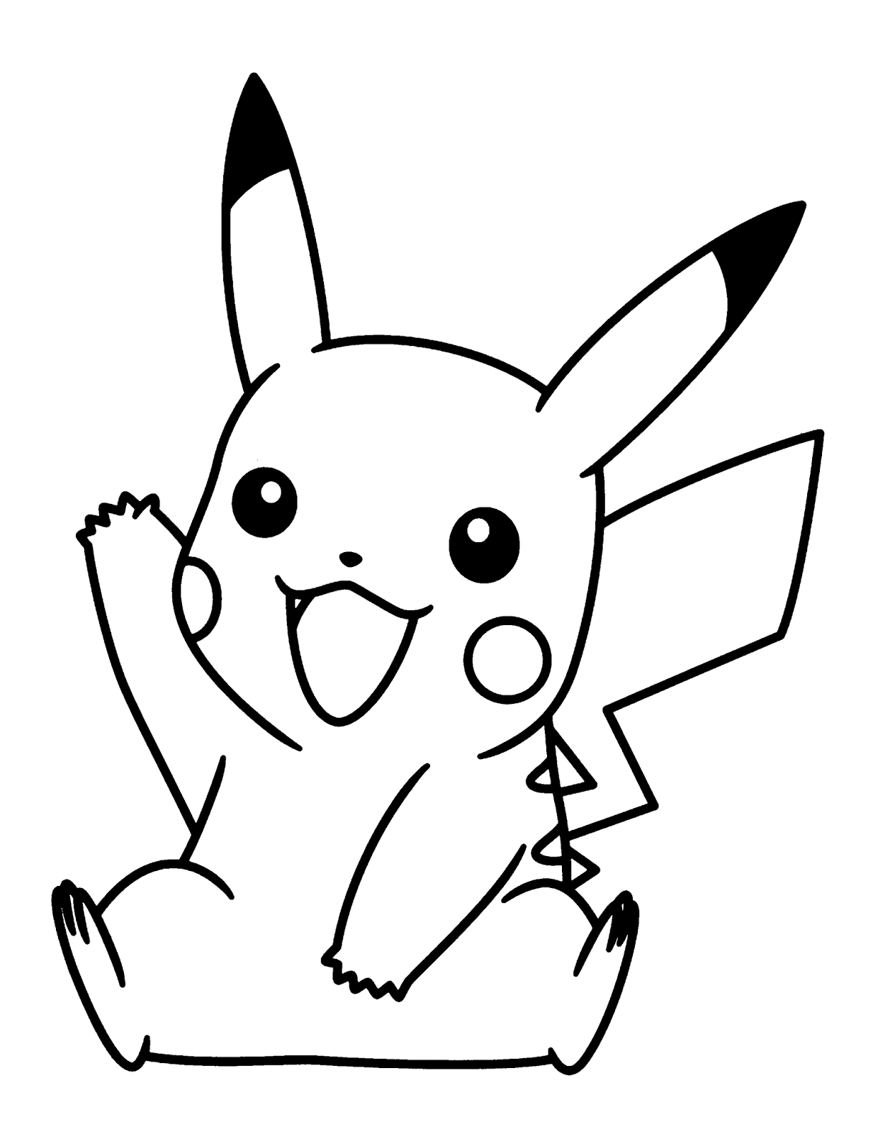 Malvorlagen zum Ausmalen: PIKACHU AUSMALBILD