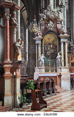Austria, Vienna, Cathedral, Stephansdom, interior Stock Photo, Royalty