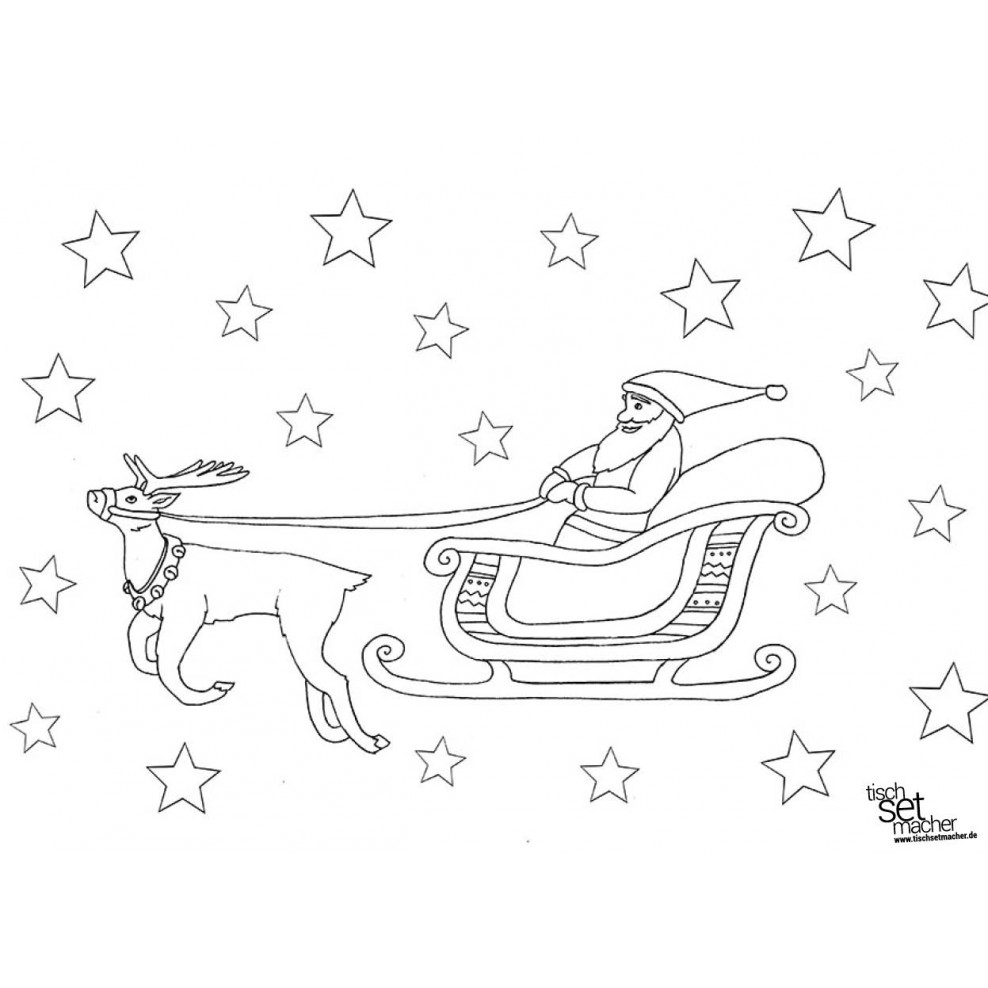 Ausmalbilder Weihnachtsmann Mit Schlitten - kinderbilder.download