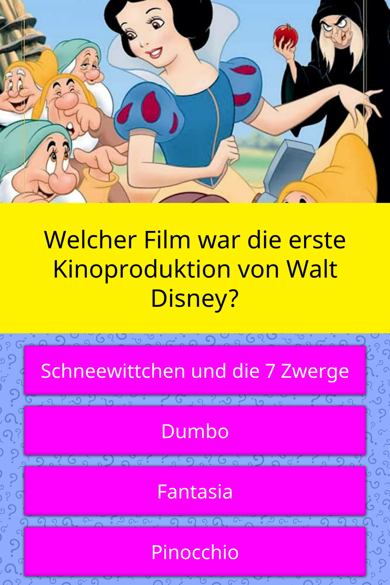 Welcher Film war die erste... | Quizfragen | QuizzClub