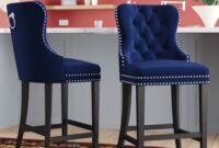 royal blue velvet bar stools