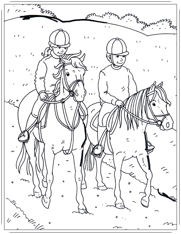Ausmalbilder Pferde Mit Reiter - Ausmalbilder