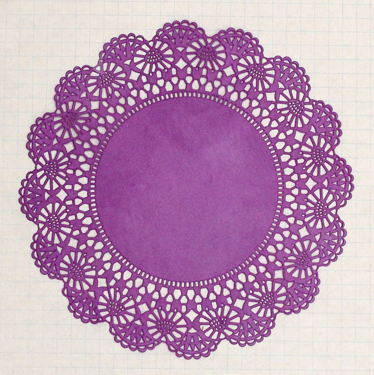 Large Plum Purple Paper Doilies Set of 10-Diy Kit. $5.50, via Etsy