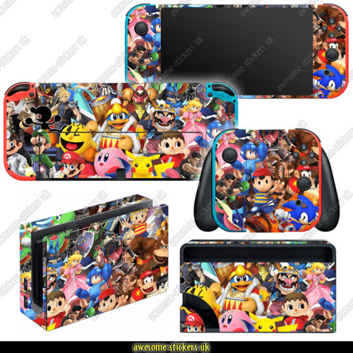 Nintendo Switch OLED skins 016 - SUPER SMASH BROS - Awesome Stickers UK