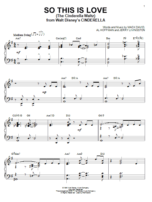So This Is Love (from Cinderella) [Jazz version] (arr. Brent Edstrom