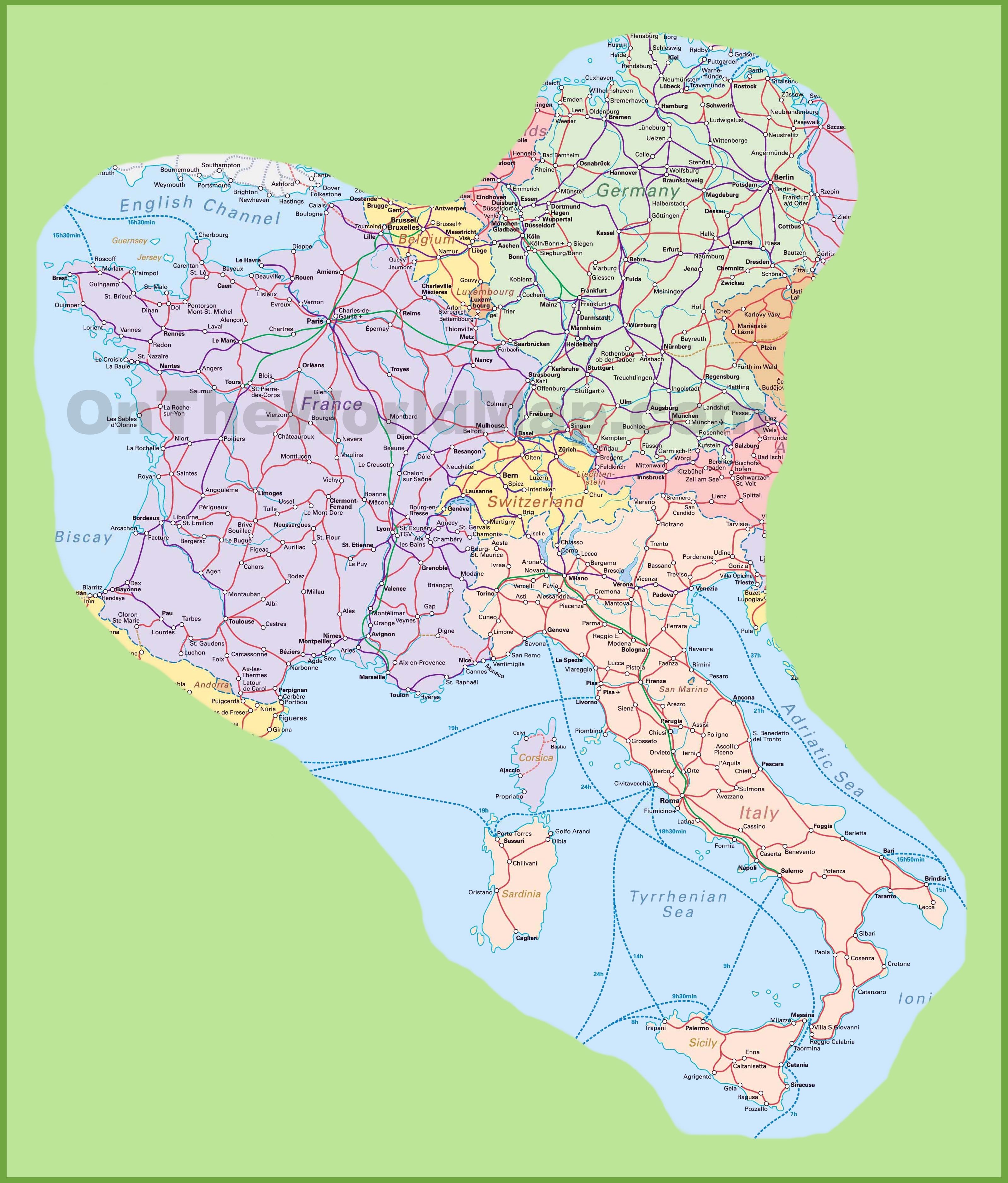 Map Of France And Italy - Share Map