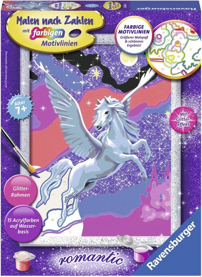 Ravensburger Malen nach Zahlen Stolzer Pegasus, Made in Europe, FSC