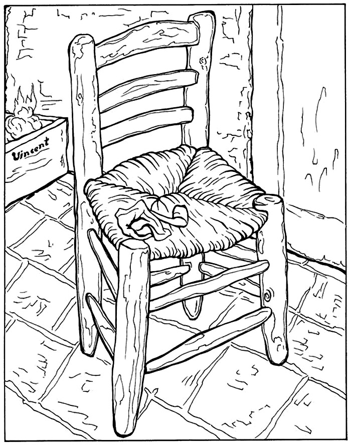 Free coloring pages of Van Gogh - Vincent Van Gogh Kids Coloring Pages