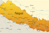 nepal on a world map