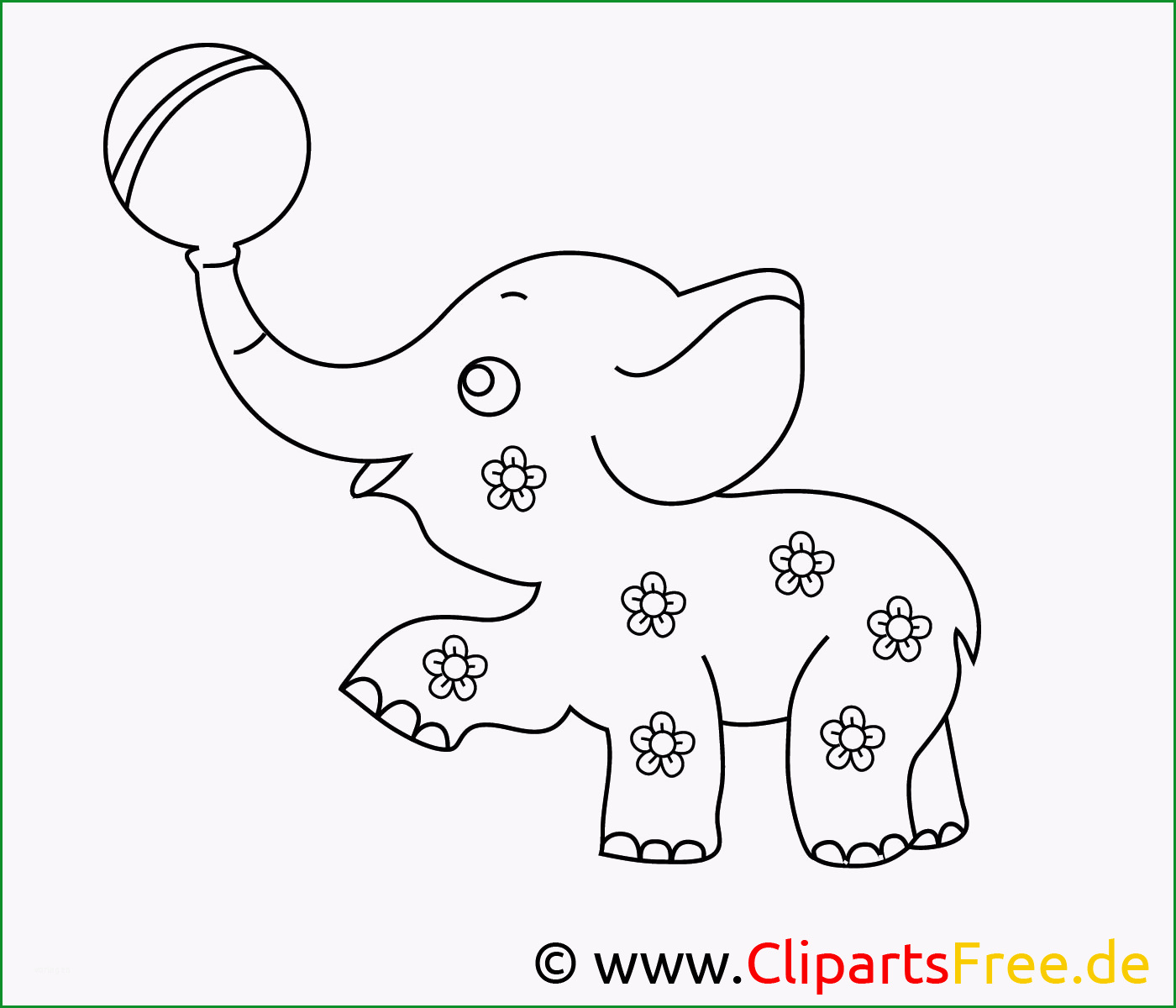 Tiere Zum Ausmalen Und Ausdrucken Elefant