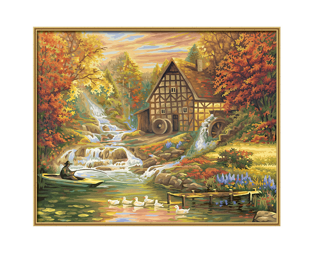 Der Herbst Malen nach Zahlen - Premium 40 x 50 cm - Bildformate - www