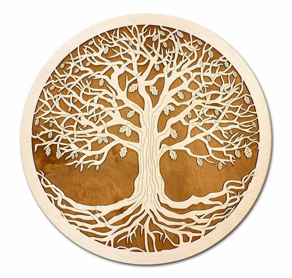 TraumDekoWelt - Baum des Lebens, Tree of Life Wand Dekoration aus Holz