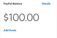 paypal account 0 dollars