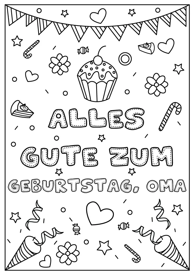 Ausmalbilder Alles Gute Zum Geburtstag Oma Malvorlagen, 43% OFF