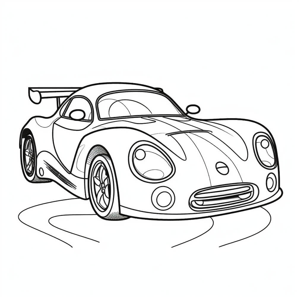  Rennwagen Ausmalbilder (100% Kostenlos zum Ausdrucken) - Kokoprint.com Motiv 