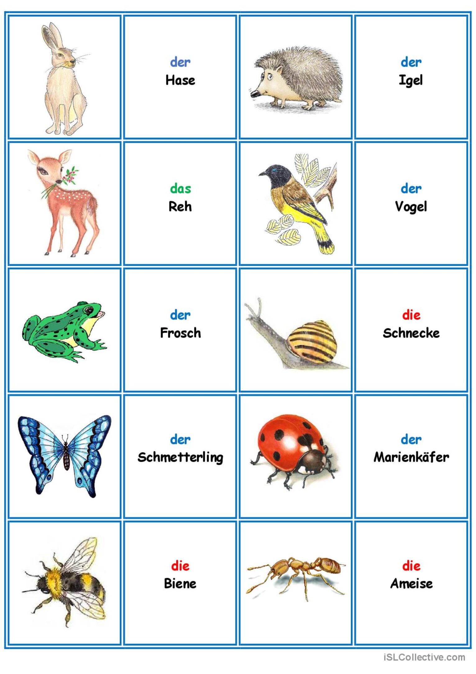  Spiele im Deutschunterricht: Memory…: Deutsch DAF Arbeitsblätter pdf & doc Bildidee 