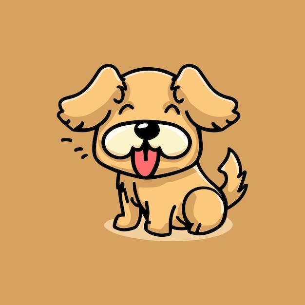  Vektor glücklicher kleiner Hund süßer lustiger Welpe Vektor süßer Hund Motiv 