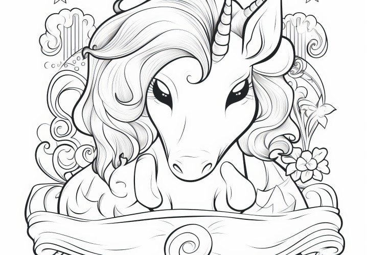  Zauberhafter Einhorn-Kopf: Ausmalbild kostenlos zum Download 