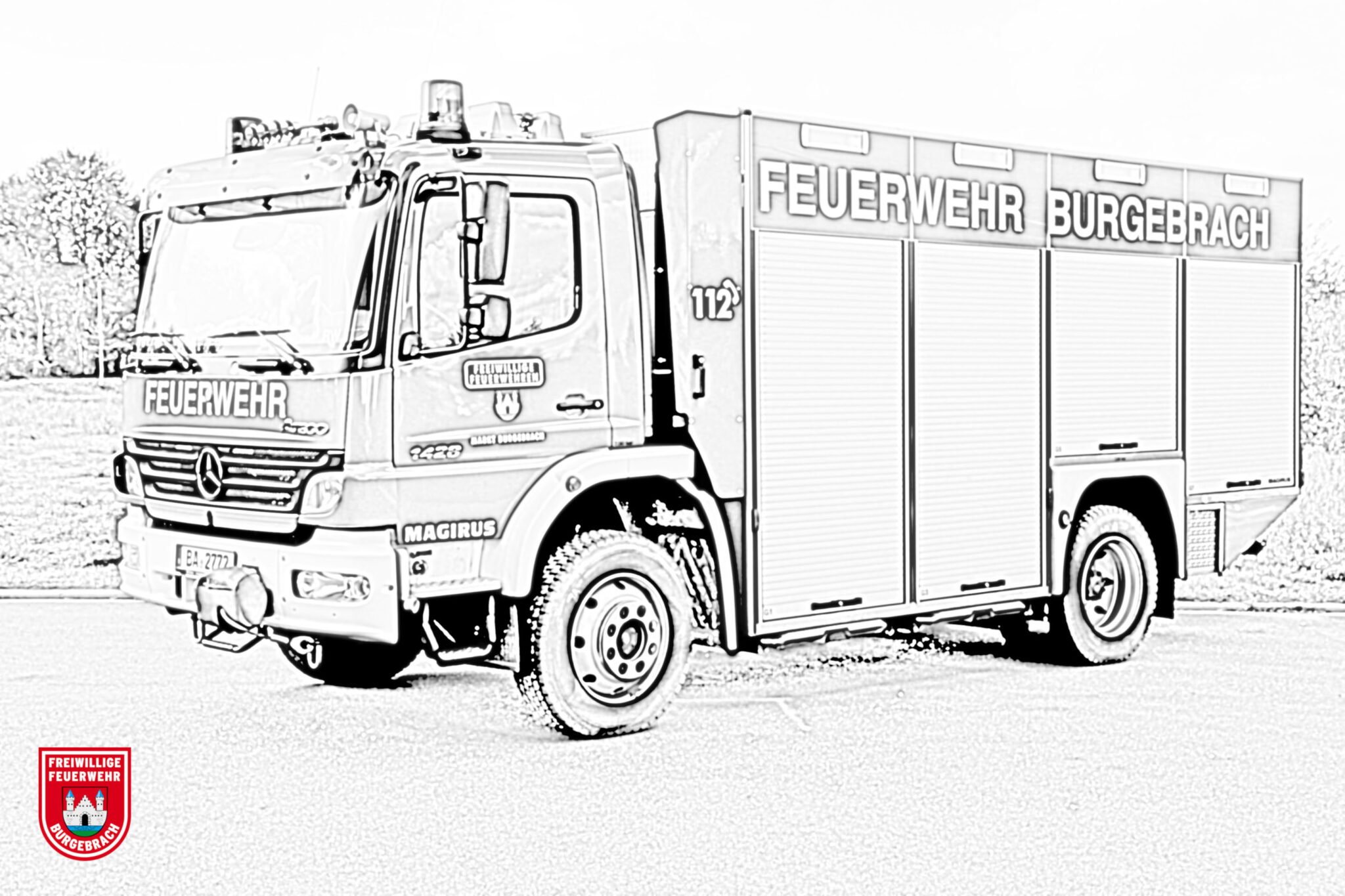  Ausmalbilder - Freiwillige Feuerwehr Burgebrach Motiv 