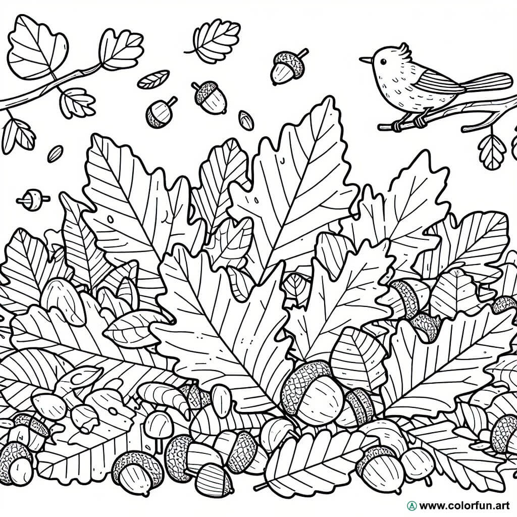  Ausmalbild Herbstblätter für einen bunten Herbst Kostenloser Download Motiv 