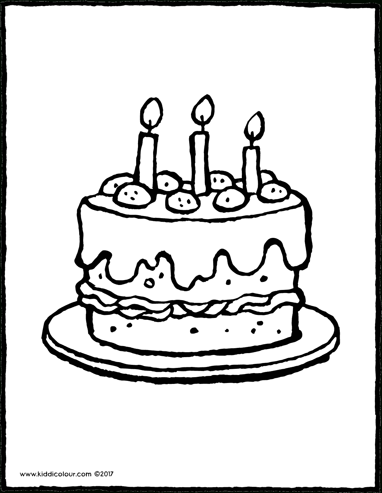 Kuchen Ausmalbild - kinderbilder.download | kinderbilder.download