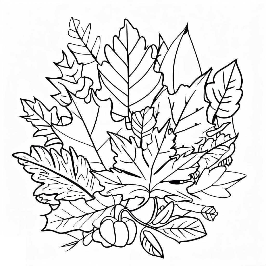 Herbstblätter Ausmalbilder | Malvorlagen Herbstblätter zum ausdrucken
