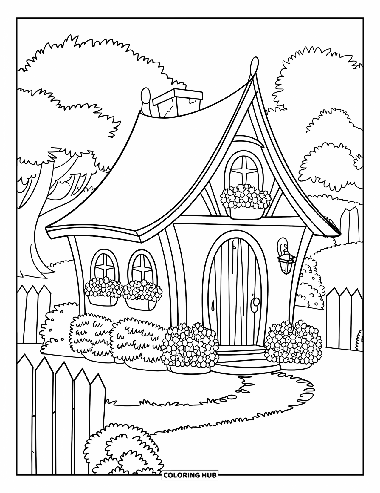  125+ Haus Ausmalbilder für Kinder & Erwachsene (Kostenlose PDFs zum Bildidee 