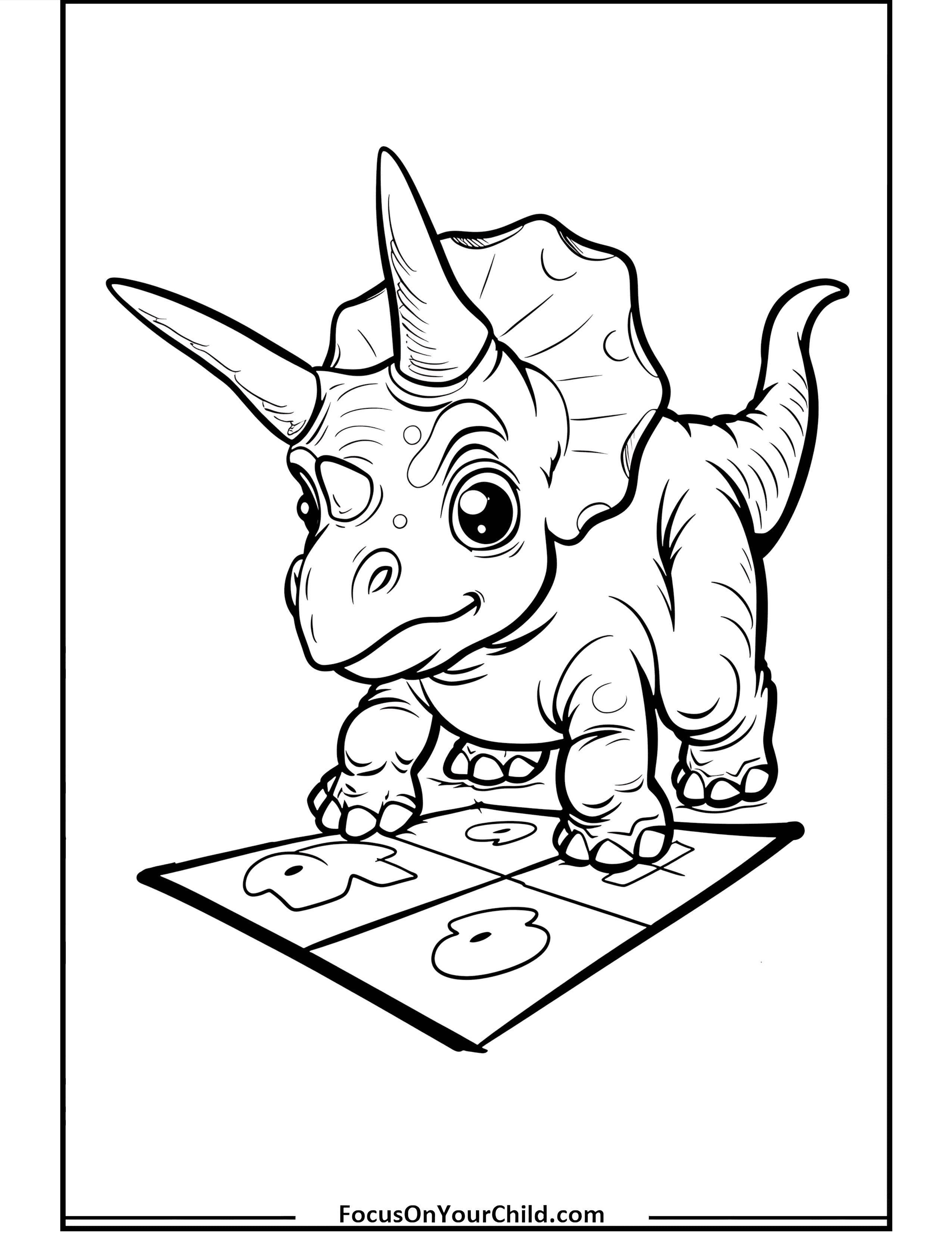 50+ Triceratops Coloring Pages (Free PDF Printables) Motiv 