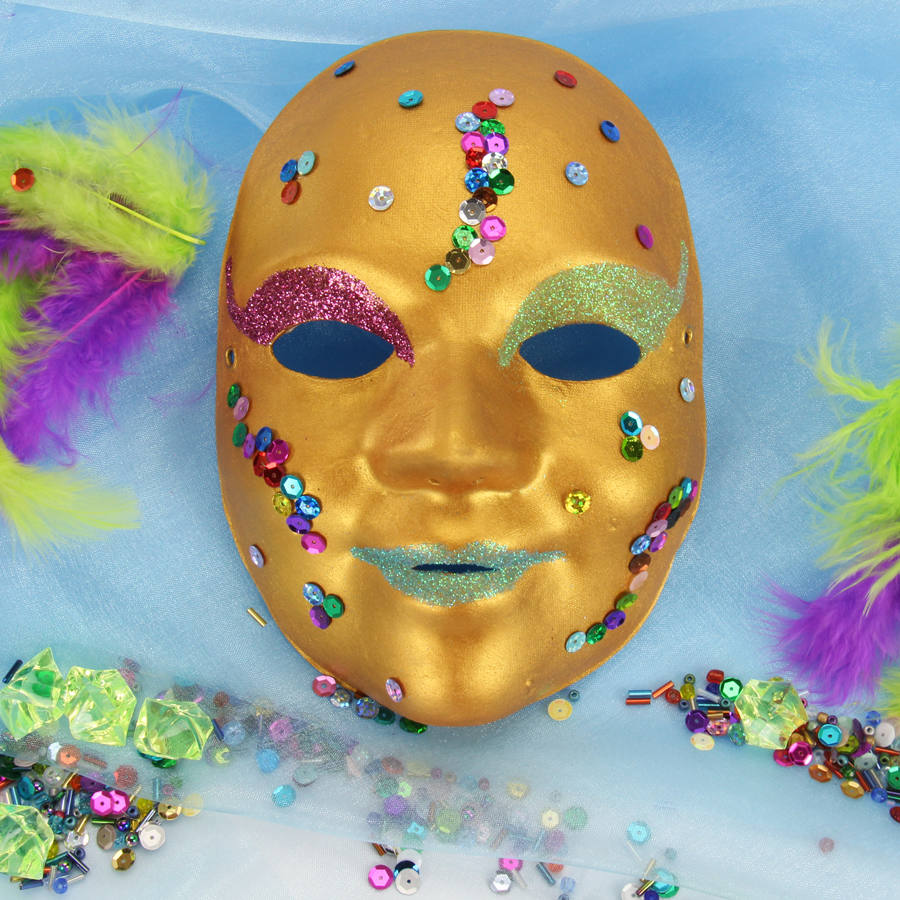  Masken basteln Fasching - trendmarkt24 Bastelidee Motiv 