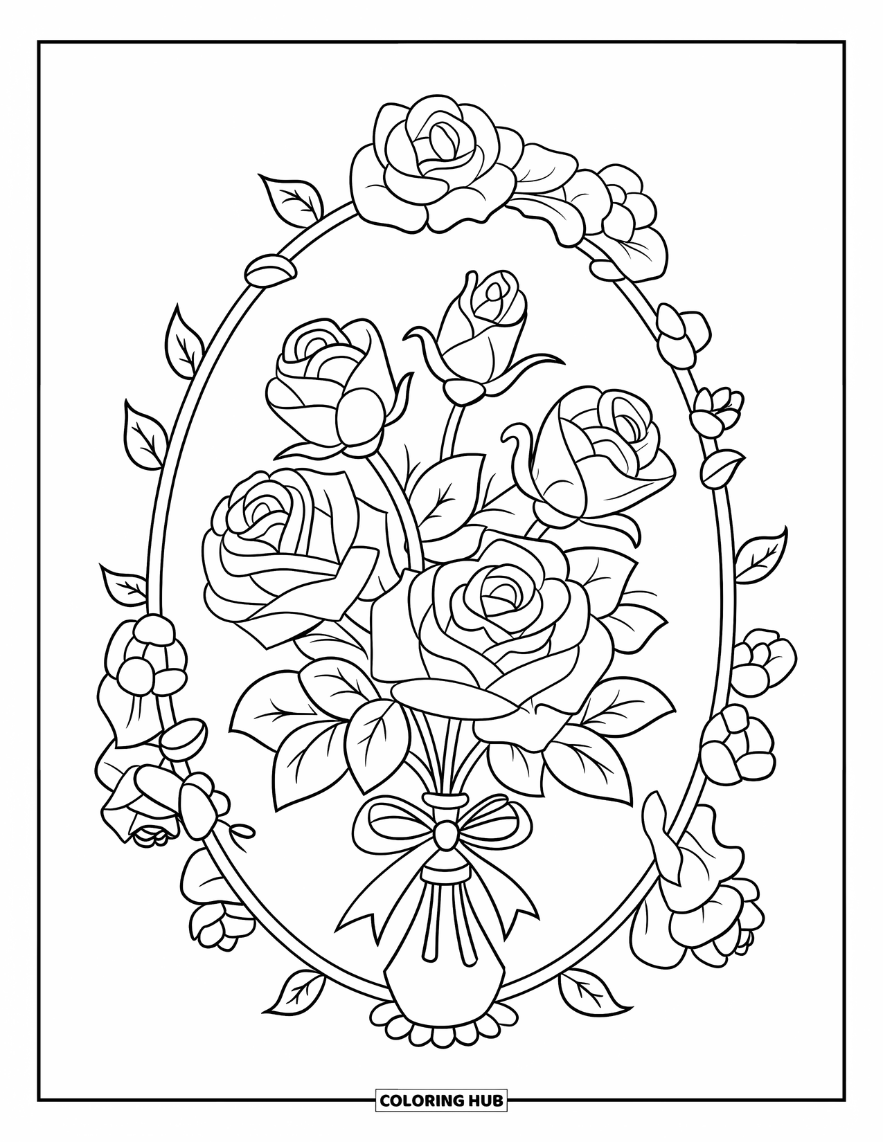  110+ Rosen Ausmalbilder für Kinder & Erwachsene (Kostenlose PDFs zum Bildidee 