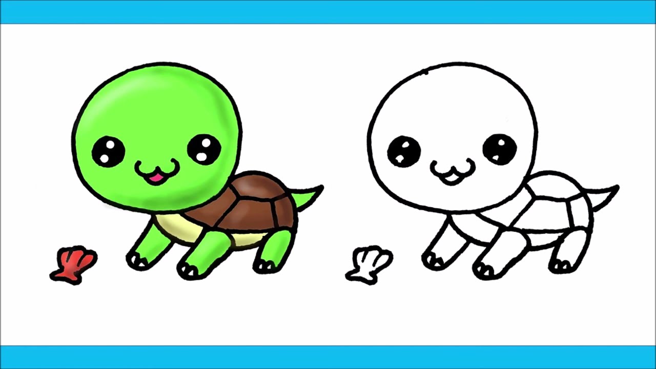  Foto zu Wie zeichnet man eine süße Schildkröte? - YouTube 