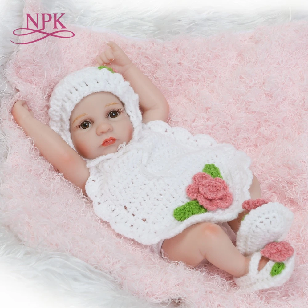  Foto zu NPK-Lifelike-Mini-Reborn-Dolls-Full-Body-Silicone-Vinyl-Boneca-Reborn 