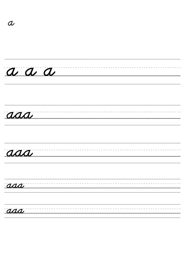  Schreibschrift-Arbeitsblätter für Kinder 