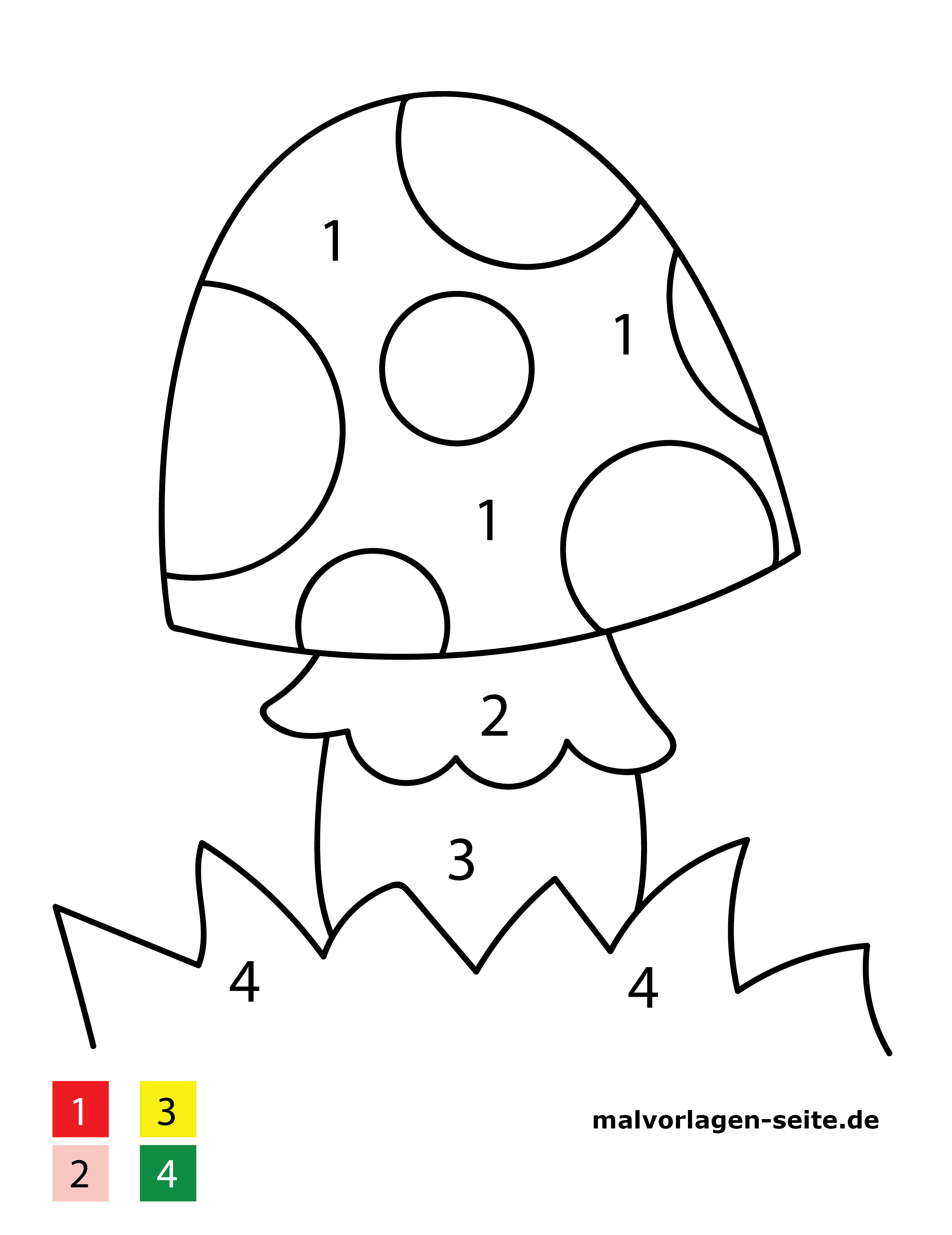  Malen nach Zahlen Vorlagen für Kinder kostenlos herunterladen Illustration 