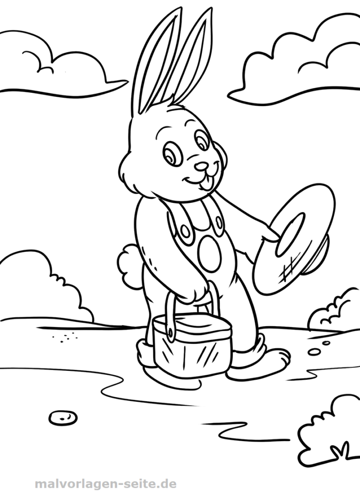  Malvorlage Osterhase - Jetzt kostenlos herunterladen Motiv 
