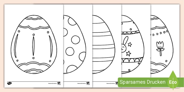  FREE! - Ostereier - Ausmalbilder (teacher made) - Twinkl 