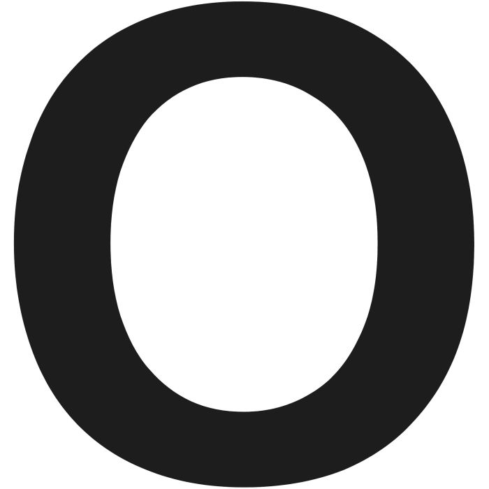  COROPLAN Buchstaben, Buchstabe: O, schwarz, 155 mm - Marahrens Motiv 