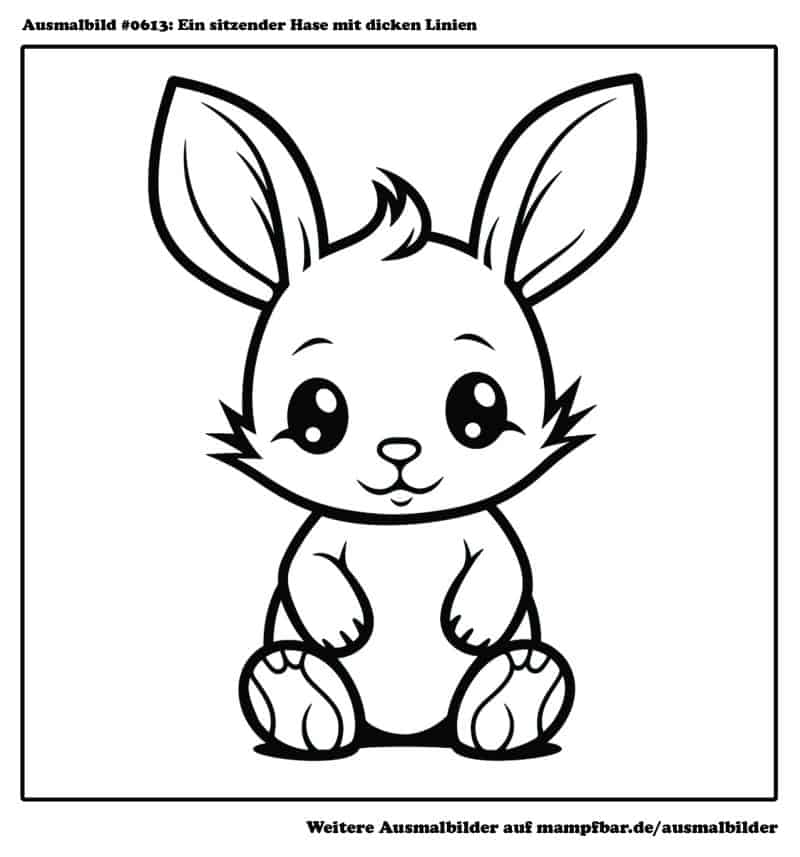  Foto zu 11 schöne Ausmalbilder mit Hasen & Kaninchen zum Ausdrucken 