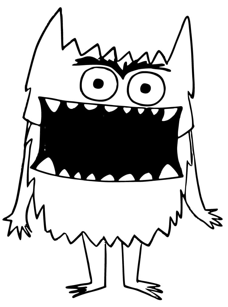  Foto zu Das Farbenmonster stehend Ausmalbilder. Kostenlos herunterladen 